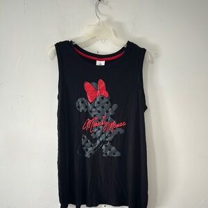 Disney Black and Red Minnie Mouse Tank Top